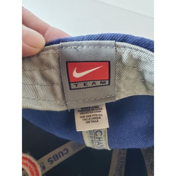 Chicago Cubs MLB Nike Adjustable Wool Hat Cap Hook And Loop Patch Logo Embroider - Picture 8 of 9